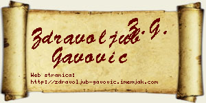 Zdravoljub Gavović vizit kartica